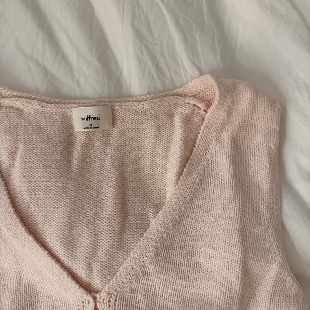 Wilfred light pink basque sweater vest size medium - Picture 3 of 5